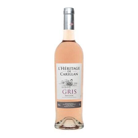 Vin rosé Gris IGP Pays d'Oc L'HERITAGE DE CARILLAN - la bouteille de 75cL
