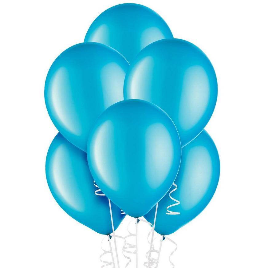 Party City Uninflated Pearl Balloons, 12 In, Caribbean Blue (15 ct)