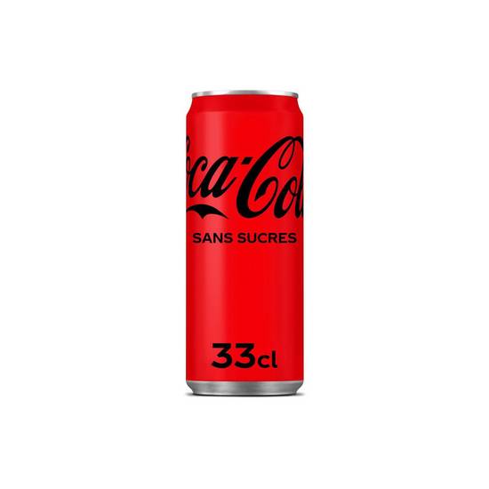 Coca-cola sans sucres canette 33cl