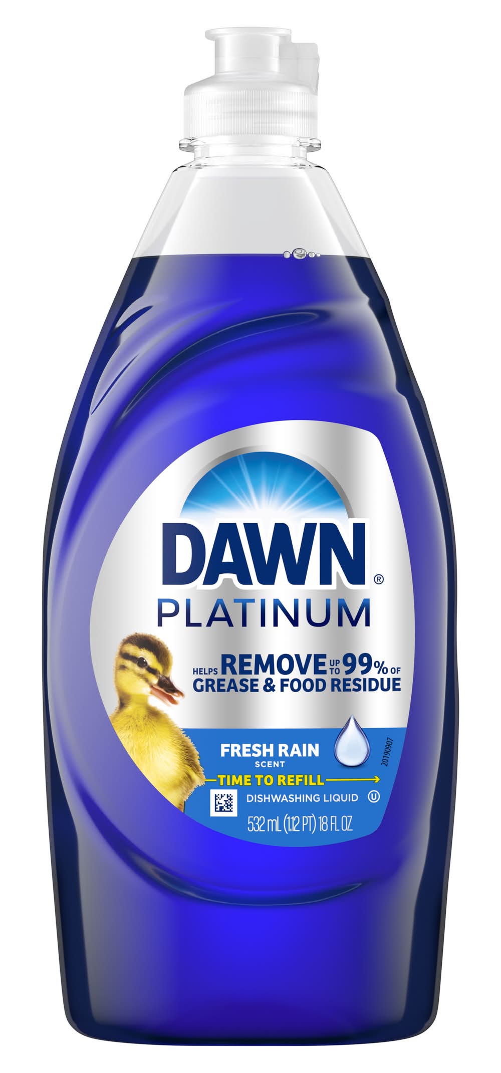 Dawn Platinum Liquid Dish Soap, Fresh Rain (18 fl oz)