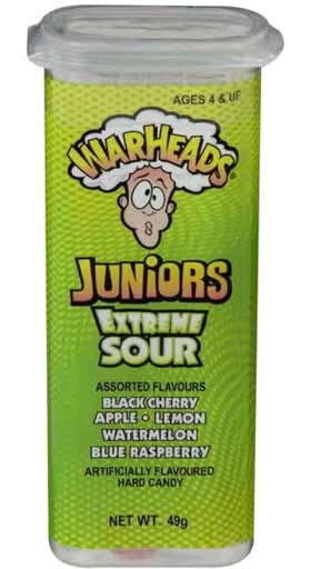 Warheads Juniors Extreme Sour Minis Hard Candy, Assorted (49g)