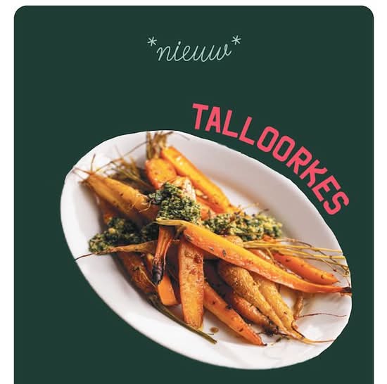 Smoked carrots with pesto