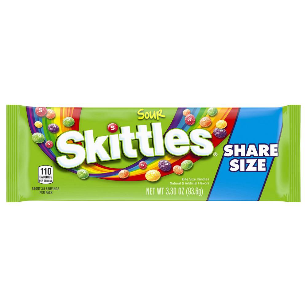 Skittles Share Size Sour Candy (3.3 oz)