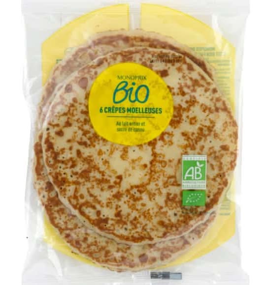 Monoprix Bio 6 Crepes Moelleuses Bio Le Paquet De 210G