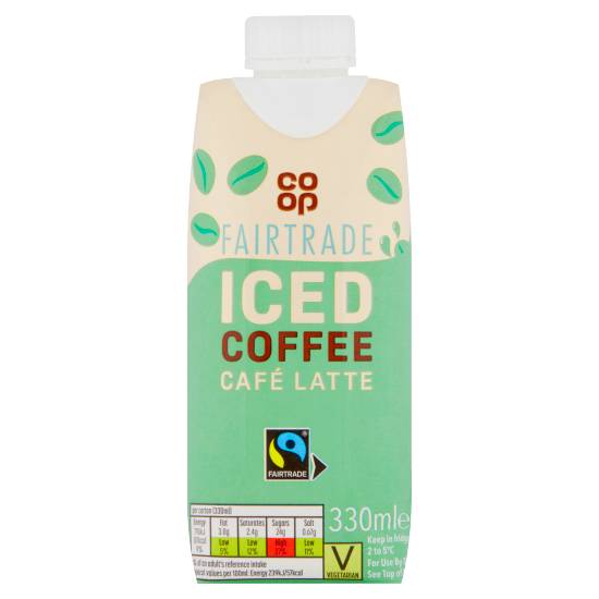 Co-Op Fairtrade Arabica Bean Iced Coffee Café Latte 330ml