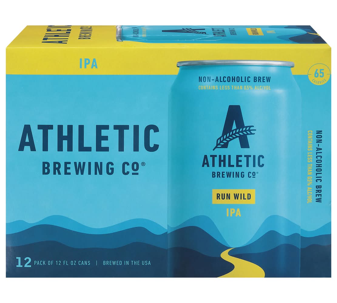 Athletic Brewing Co. Non-Alcoholic Run Wild Ipa Beer (12 x 12 fl oz)