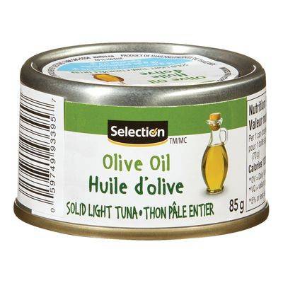 Selection thon pâle entier dans l'huile d'olive (85 g) - solid white tuna in olive oil (85 g)