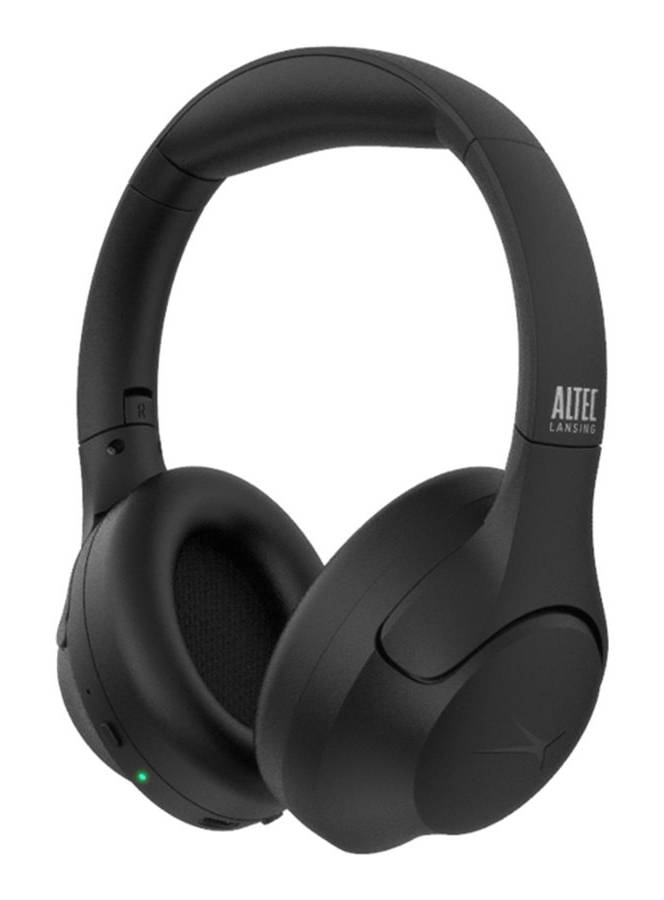Altec Lansing Wireless Active Noise Canceling On-Ear Bluetooth Headphones, Mzx772-Black