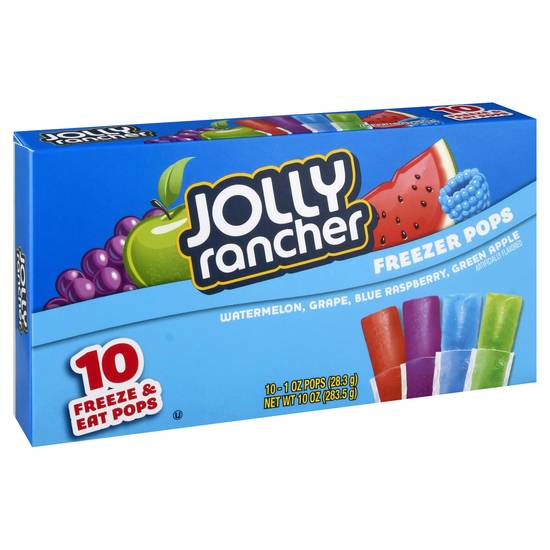 Jolly Rancher Watermelon and Multiple Flavours Assorted Freezer Pops (10 ct)