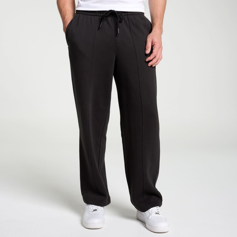 DSG Men's Classic Fleece Relaxed Pants (Pure Black, XXL)