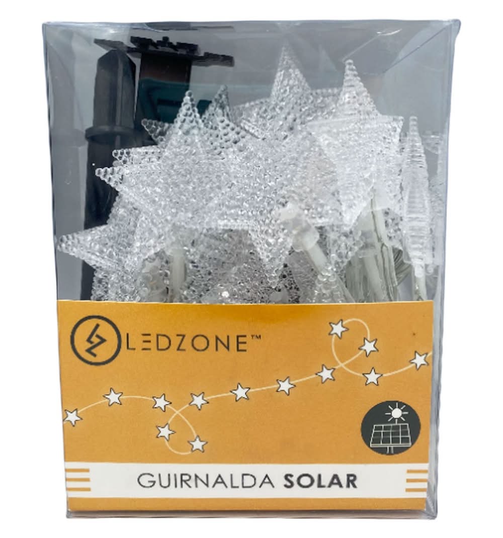 Guirnalda solar 20L estrellas Ledzone.