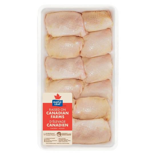 Maple Leaf Chicken Thighs (12 units, (approx. 1.2 kg))