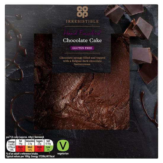 Co-op Chocolate, Irresistible Hand Finished Cake