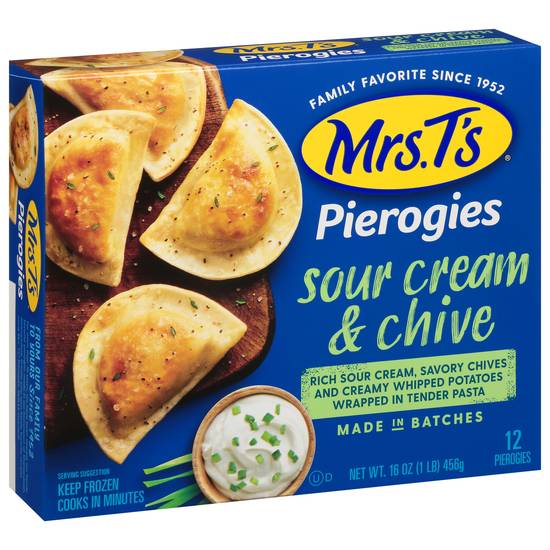 Mrs. T's Sour Cream & Chive Pierogies (12 ct)