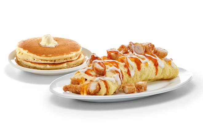 Loaded Buffalo Chicken Omelette