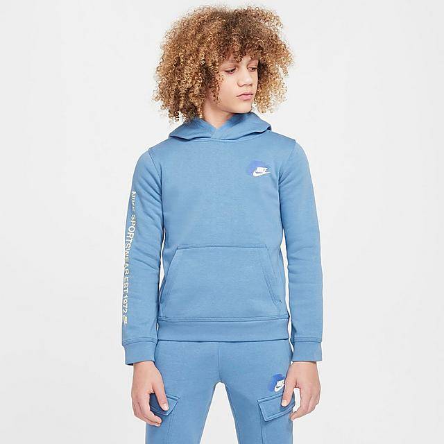 Kids' Nike Sportswear Standard Issue Fleece Pullover Hoodie (Large)