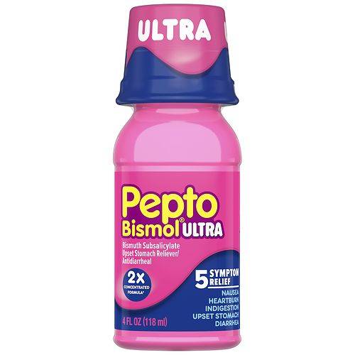 Pepto-Bismol Ultra Liquid, 5 Symptom Fast Relief Original - 4.0 fl oz