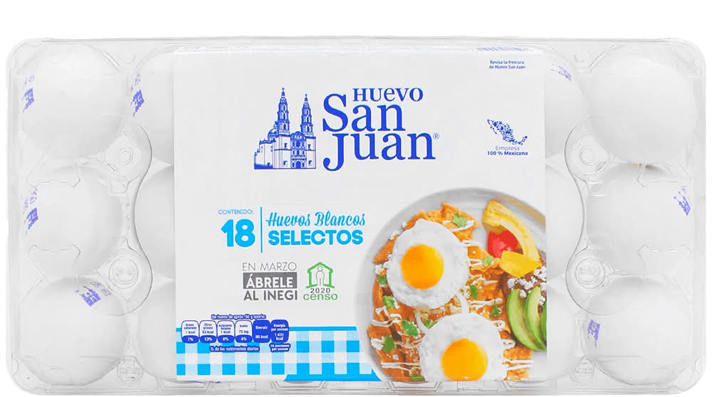 San Juan · Huevos blancos selectos (18 un)