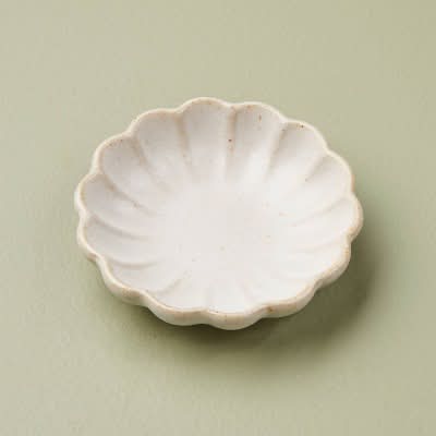 Hearth & Hand Vintage Fluted Ceramic Trinket Dish, Cream