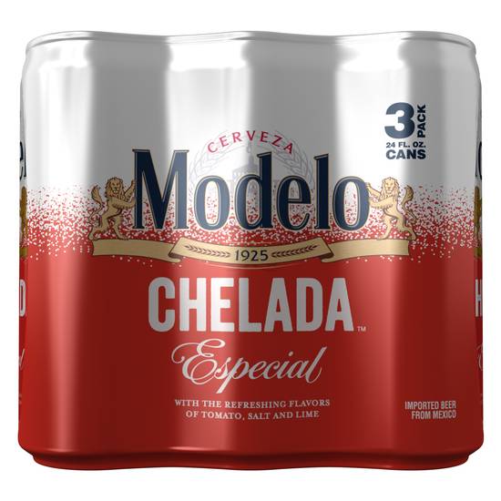 Modelo Chelada Especial Mexican Import Flavored Beer 1925 (3 ct, 24 fl oz)