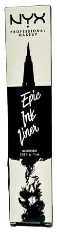 NYX Professional Makeup Epic Ink Vegan Waterproof Liquid Eyeliner, Black (0.46 oz)