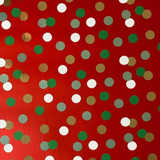 Celebrate It Foil Dot Gift Wrap (30" x 24ft/Assorted)