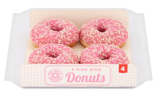 The Daily Bakery Pink Ring Donuts (4 pack)