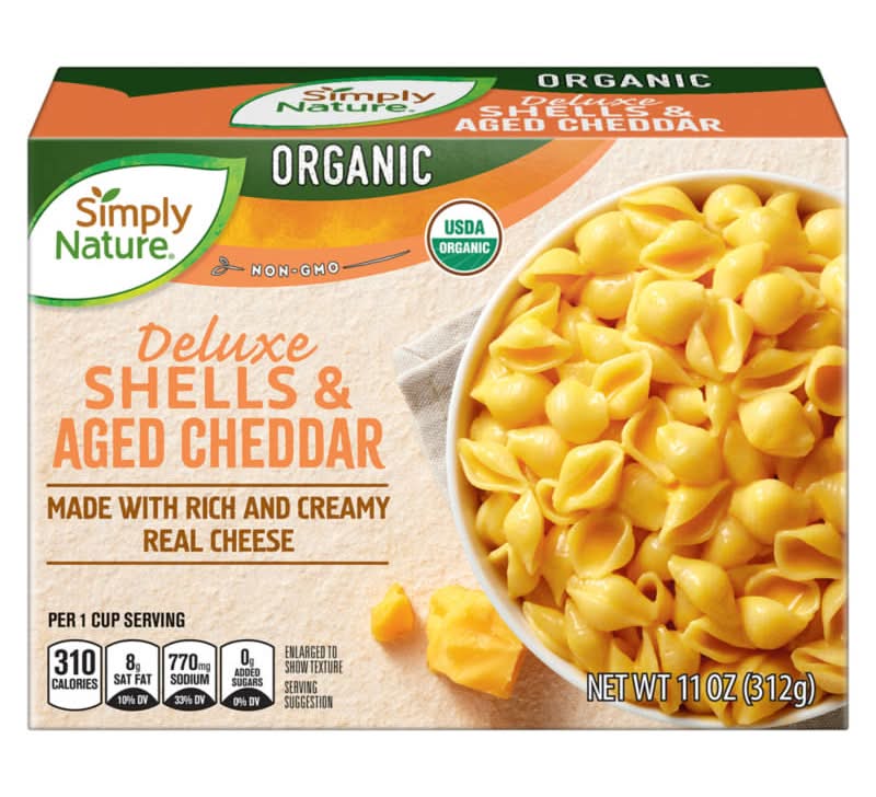 Simply Nature Organic Deluxe Cheese Pasta, Shells & Aged Cheddar (11 oz)