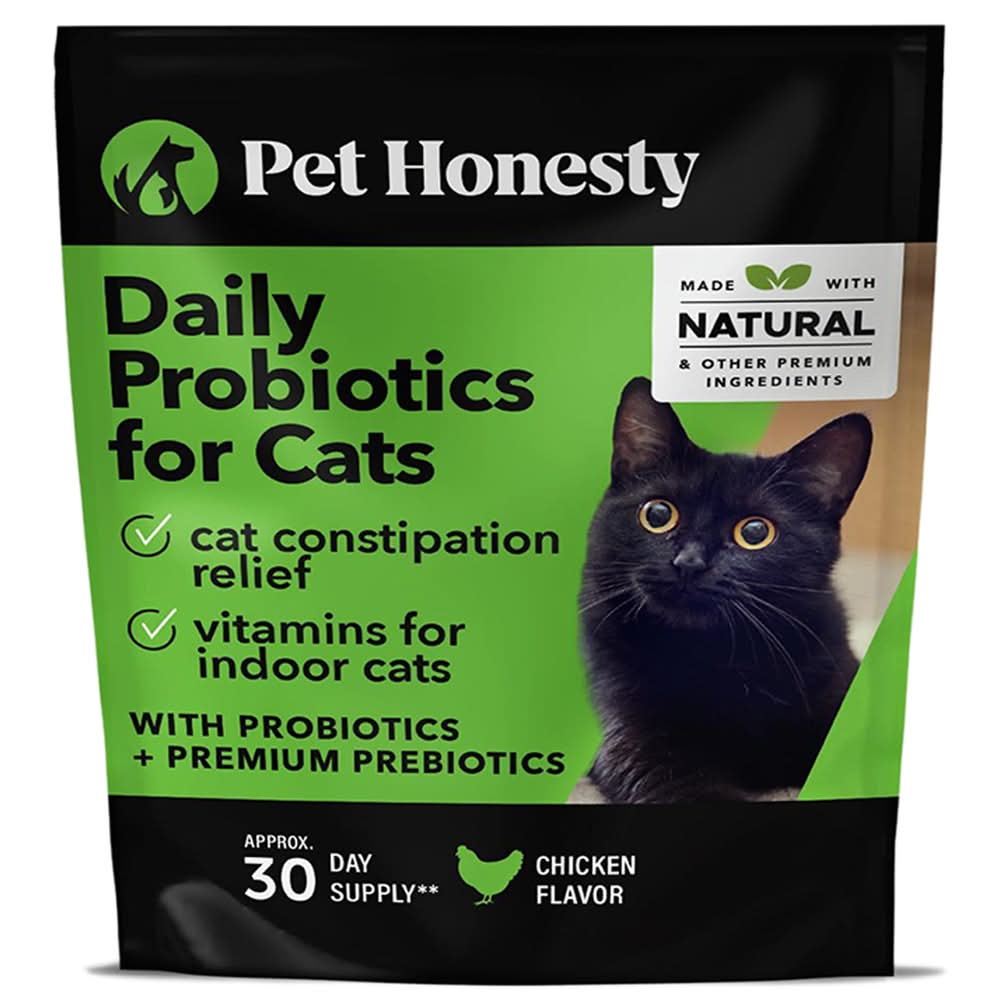Pet Honesty Probiotics Gut + Immune Health Chews Supplement for Cats 3.7 oz (Size: 3.7 Oz)