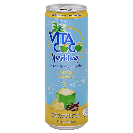 Vita Coco Lemon Ginger Sparkling Coconut Water (12 fl oz)