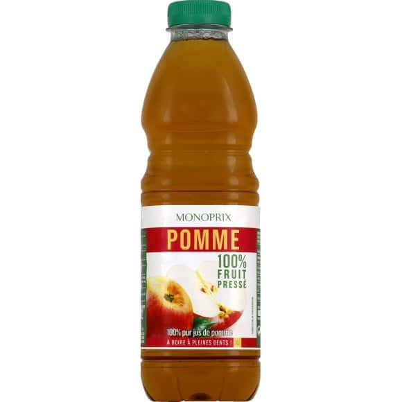 Monoprix 100% Pur Jus De Pomme La Bouteille De 1 L