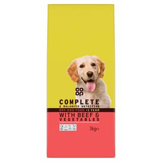 Co-op Complete & Balanced Nutrition Dry Dog Food With Beef & Vegetables +1 Year (3kg)