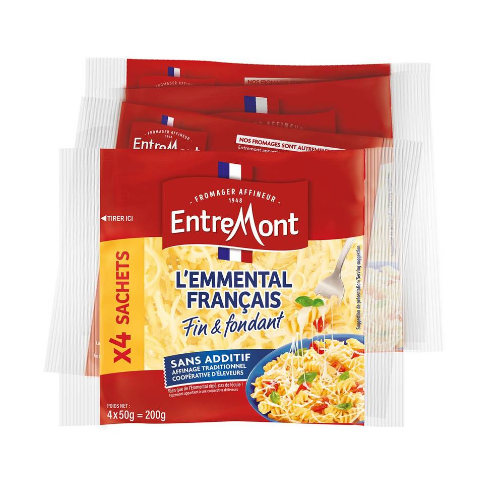 Entremont - Fromage râpé emmental (4 pièces)