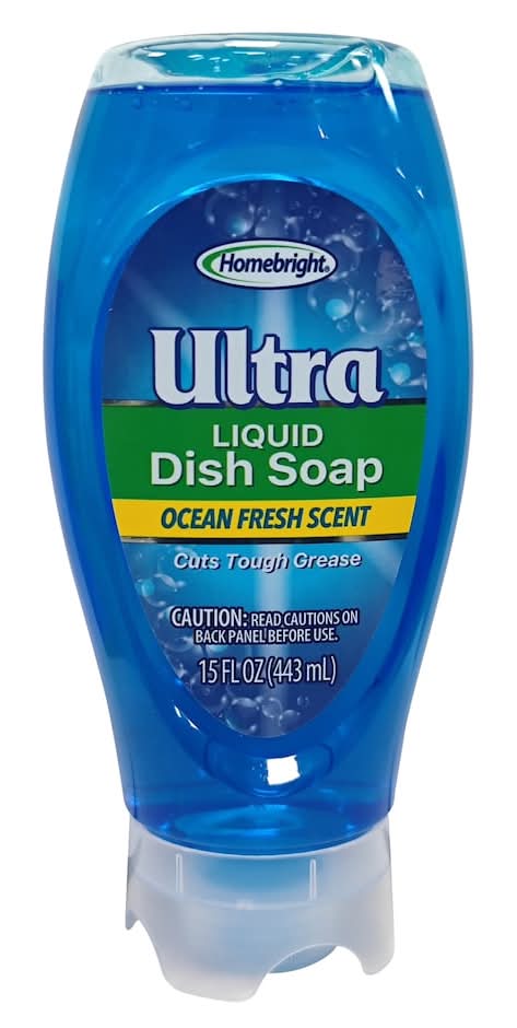 Homebright Ultra Liquid Dish Soap, Ocean Fresh (15 fl oz)