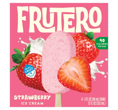 Frutero Strawberry Ice Cream Bars (3 fl oz, 4 ct)