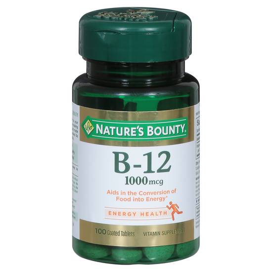 Nature's Bounty Energy Health 1000 Mcg Vitamin B-12 Coated Tablets