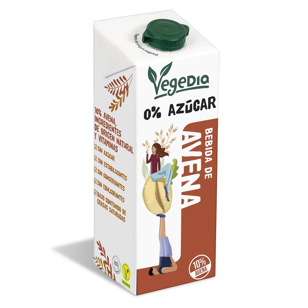 Bebida De Avena 0% Azúcares Vegedia Brik 1 L