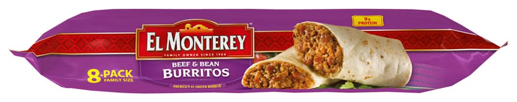 El Monterey? Beef & Bean Burritos 8ct Pack