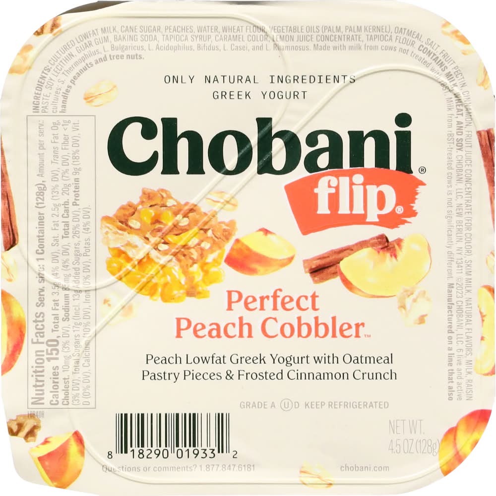 Chobani Flip Greek Perfect Peach Cobbler Yogurt (4.5 oz)