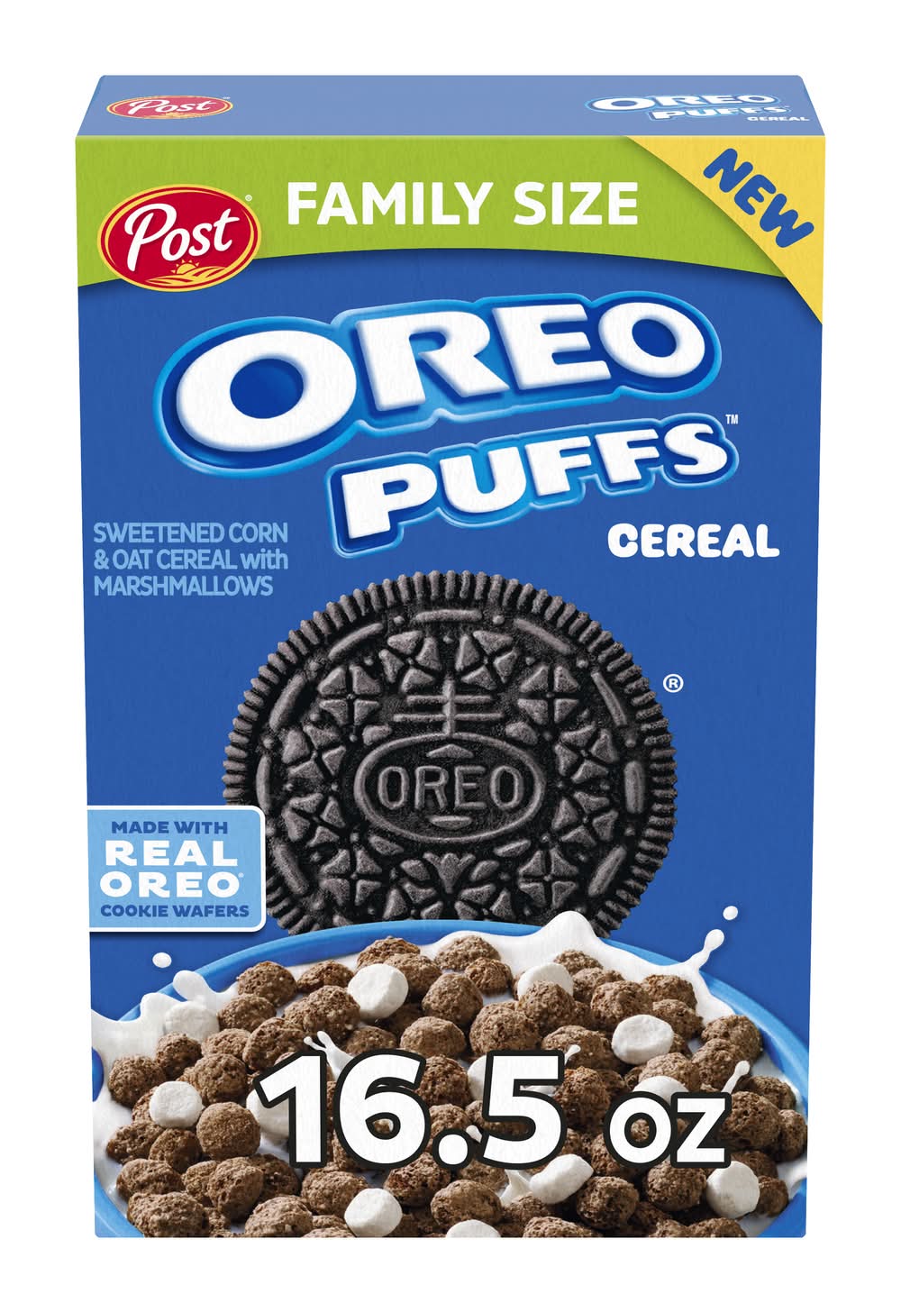 Oreo Puffs Sweetened Corn & Oat Cereal With Marshmallows (16.5 oz)