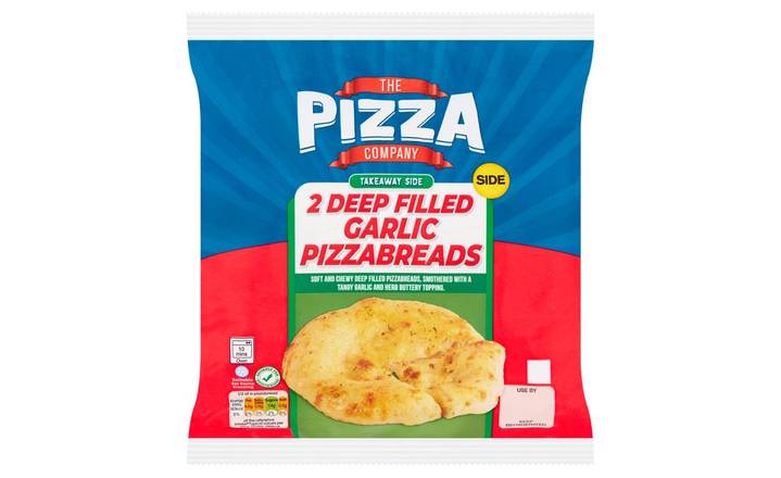 The Pizza Company Takeaway Side 2 Deep Filled Garlic Pizzabreads 230g (400177)