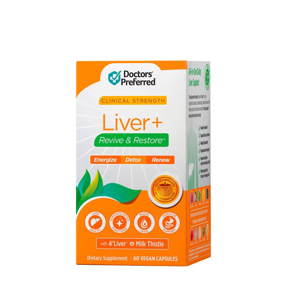 GNC Doctors' Preferred Liver Plus Revive and Restore Vegan Capsules (60 ct)