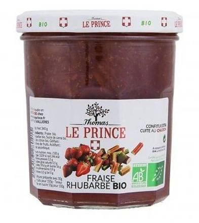 Confiture Fraise Rhubarbe BIO 340g Thomas le Prince