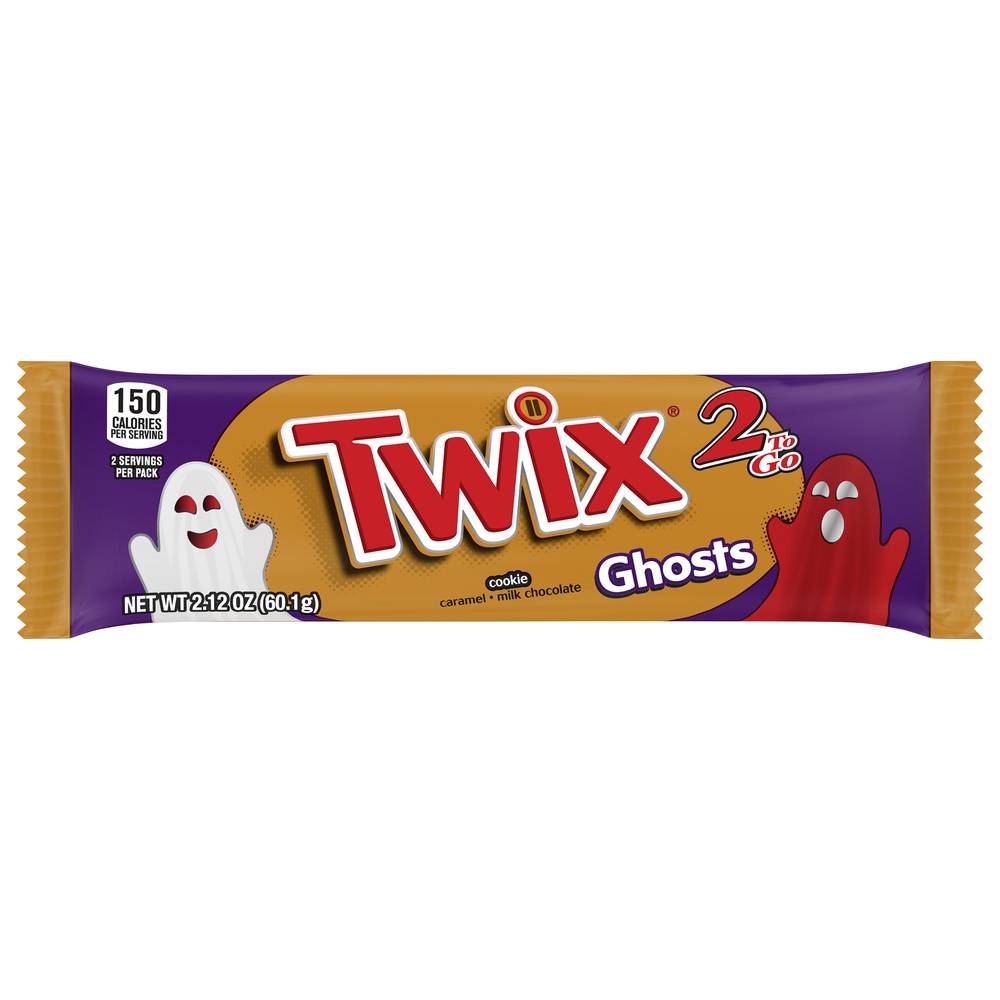 Twix 2 Go Ghosts Cookie Caramel Milk Chocolate (2.1 oz)