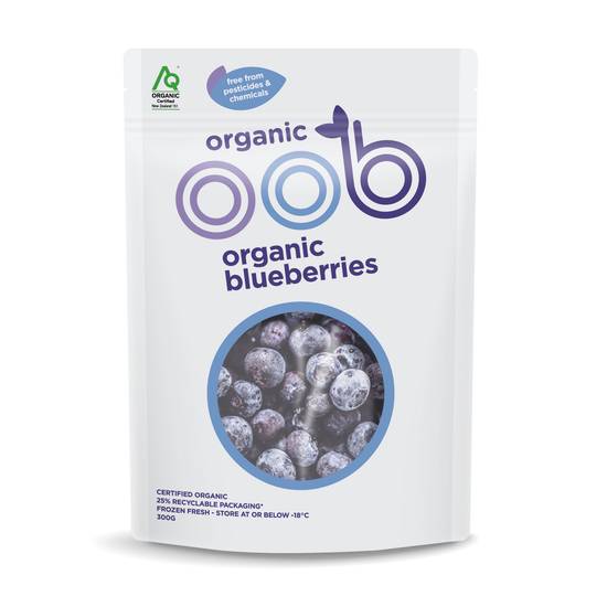 Oob Organic Frozen Blueberries 300g