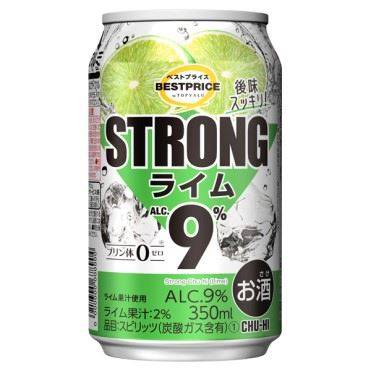 トップバリュ ベストプライス ストロング ライム 350ml4549414448764