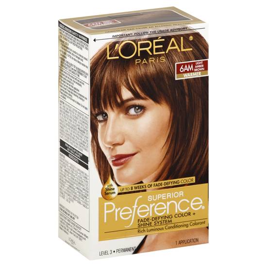L'oreal Superior Preference 6am Light Amber Brown Hair Color