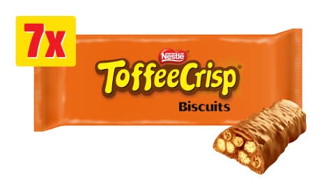 Nestlé Milk Chocolate, Toffee Crisp Biscuit Bar (7 pack)
