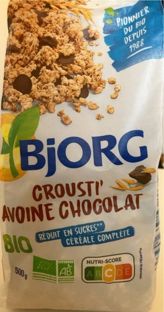 Crousti avoine chocolat - bjorg - 500g