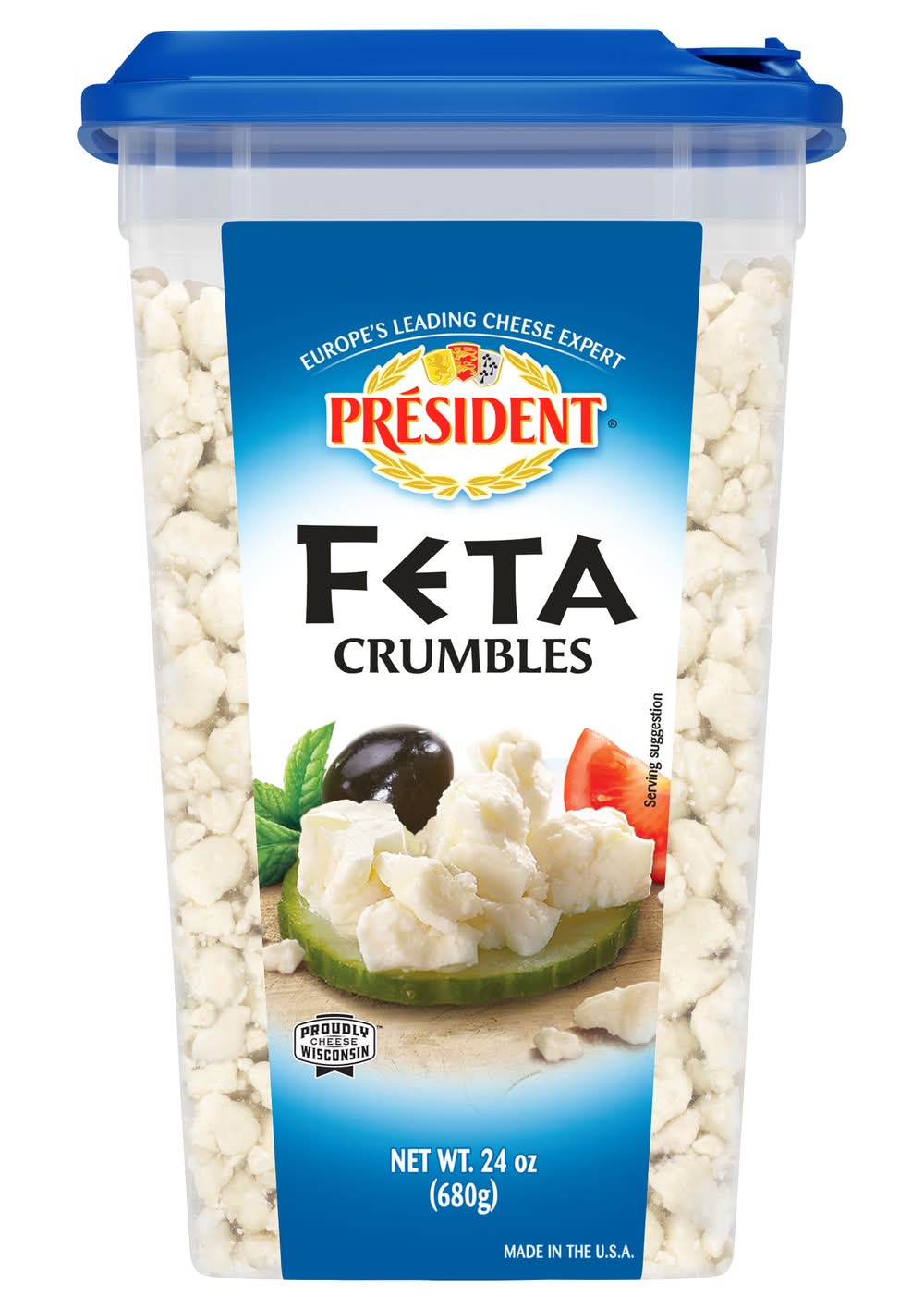 President Feta Crumbled Easy Shaker (12 ct, 24 oz)